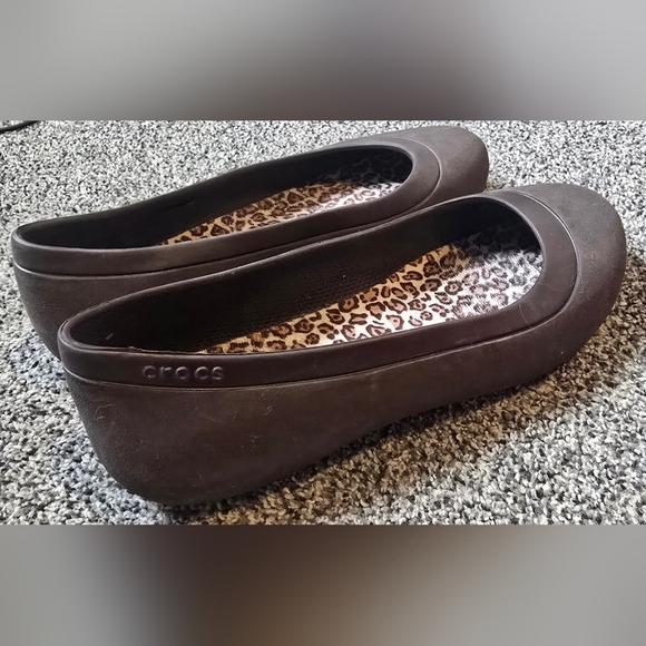 Crocs Mammoth Ballet Flats Brown Womens size 8 - Picture 10 of 10